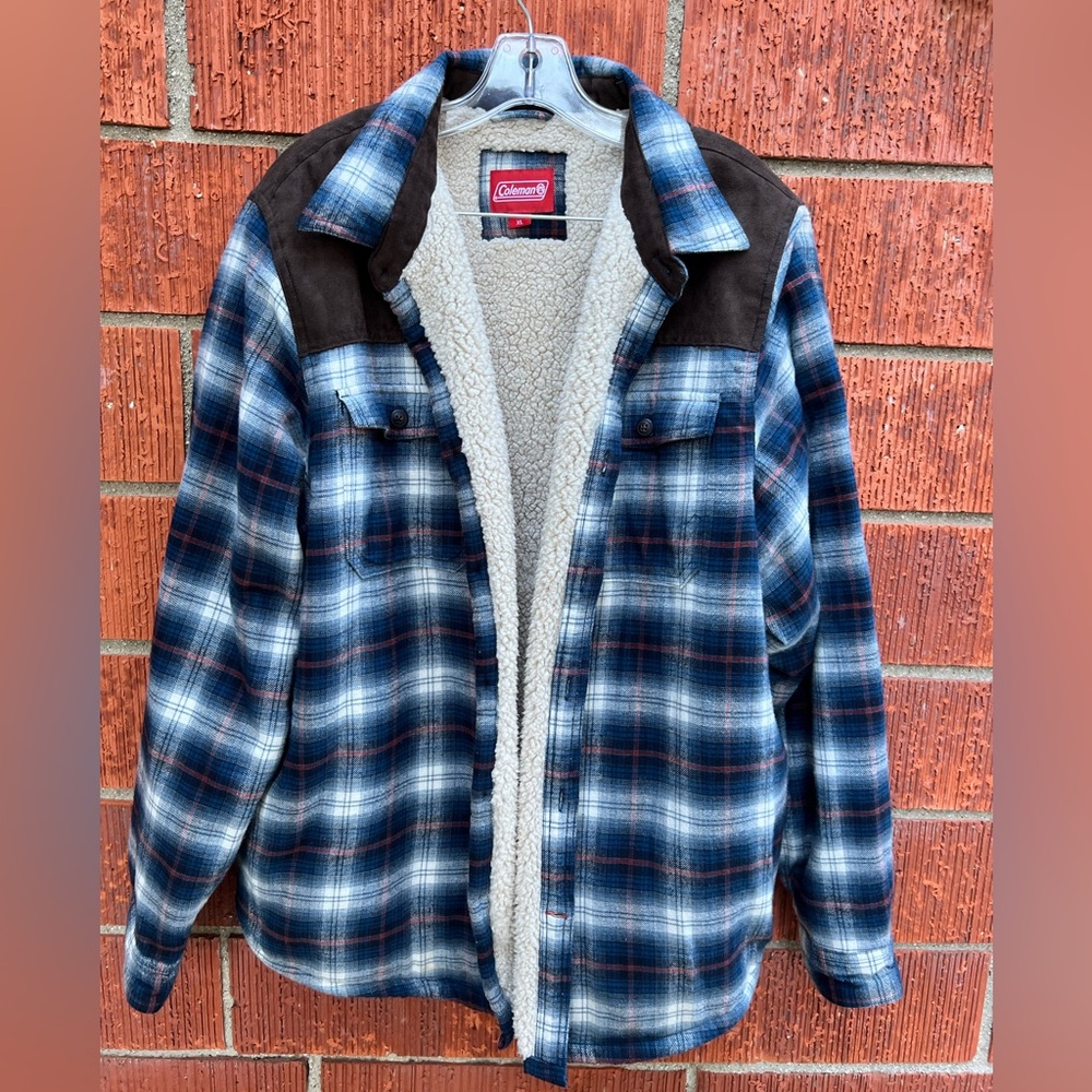 Flannel and suede winter jacket